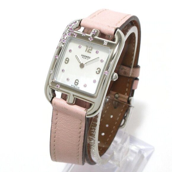 Auth HERMES Cape Cod Double Tour CC1.233 3****** Silver x Pink x Diamond Pink - Picture 2 of 11